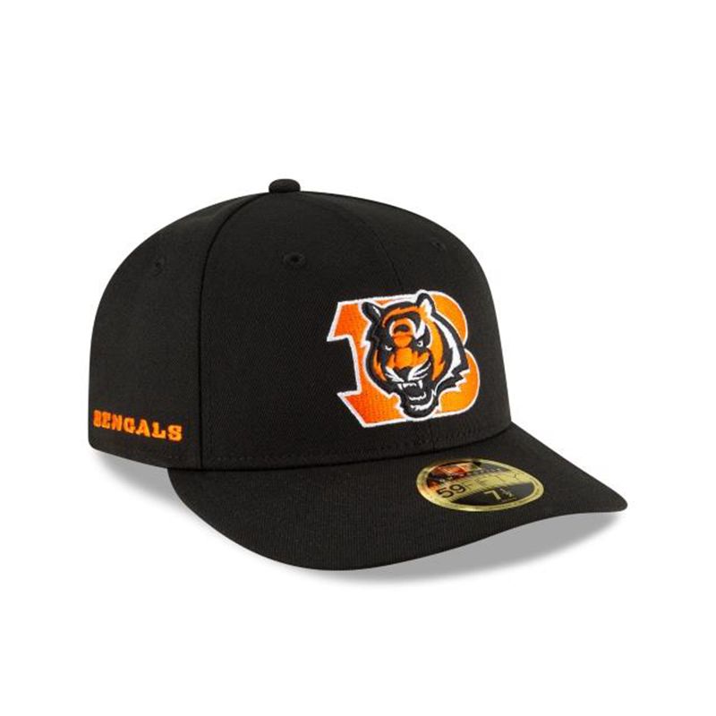 NFL Cincinnati Bengals Logo Mix Low Profile 59Fifty Fitted (TNC7703) - Black New Era Caps